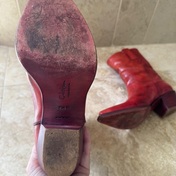 Cole Haan  Red Cowboy Boots Women's SZ 8 1/2 - Picture 8 of 8